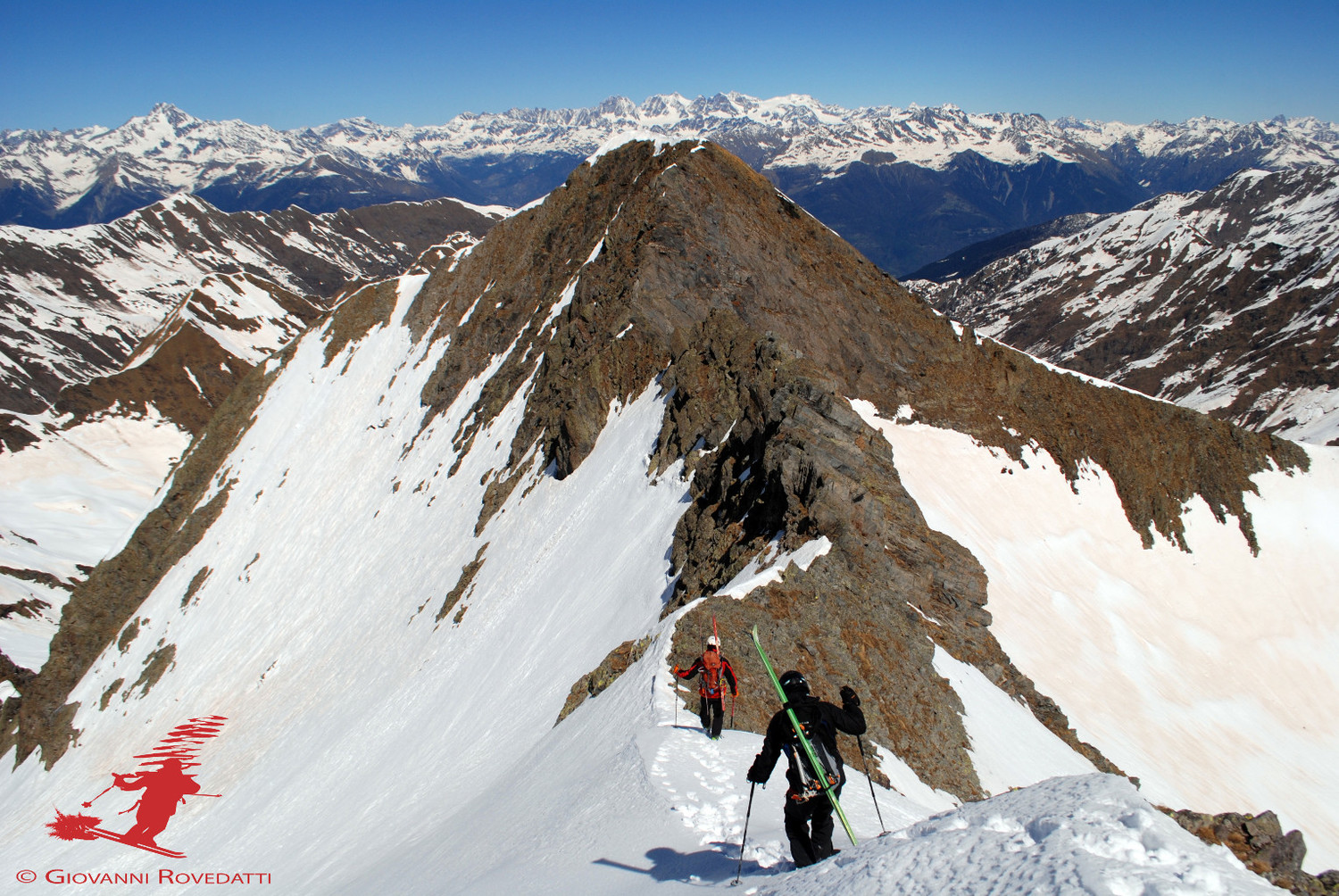 Scendendo dal Monte Aga 2720m, vista sull'anticima N 2717m