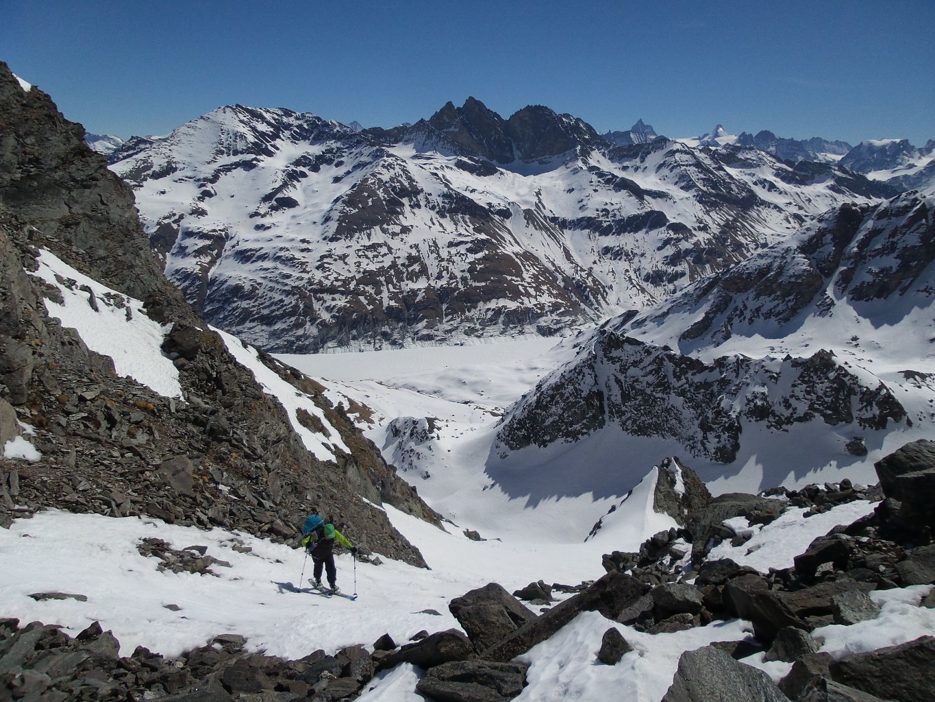 On peut faire tout le couloir de la Rosablanche à skis