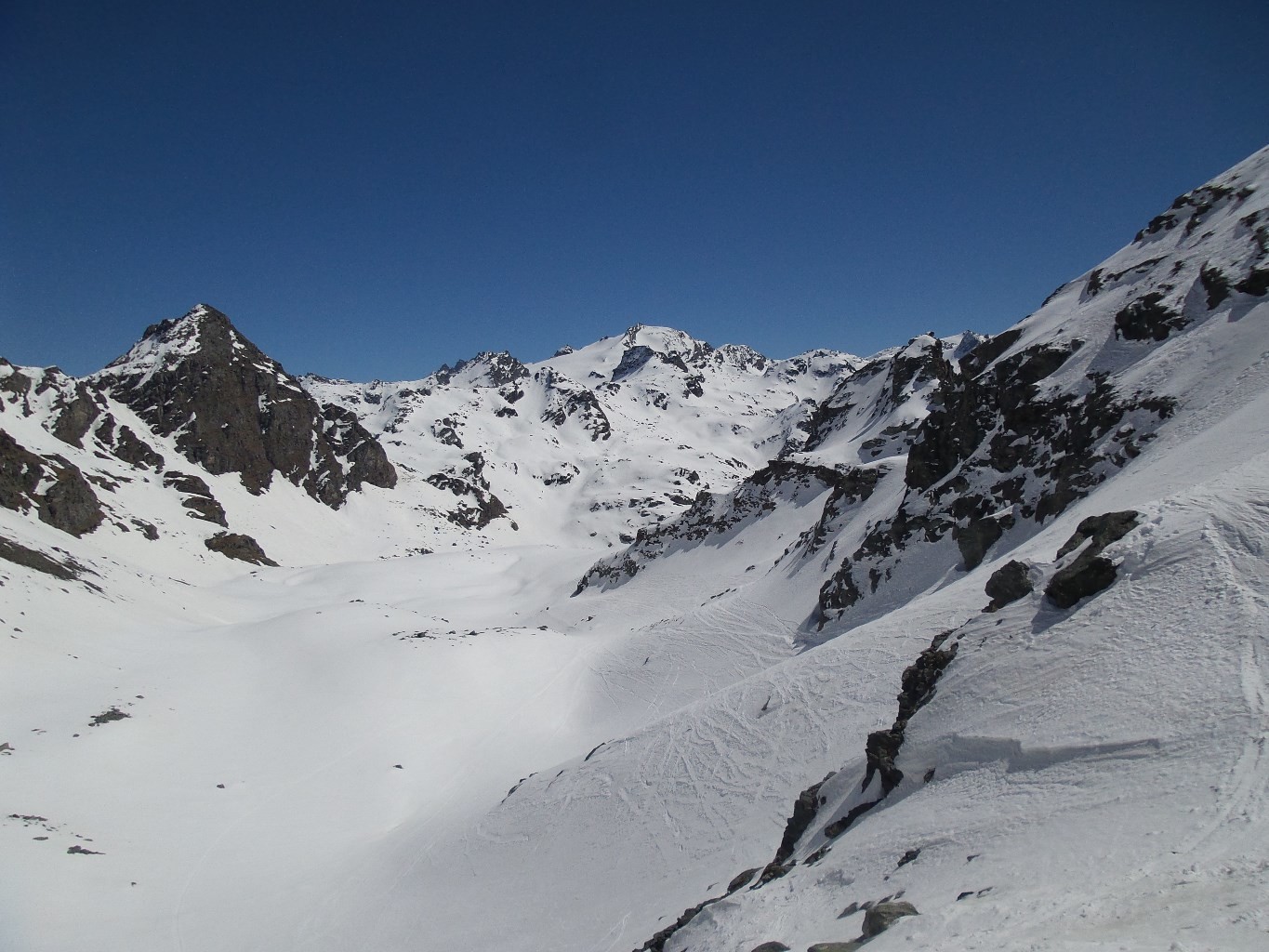 Vue sur la Rosablanche depuis le col de la Chaux