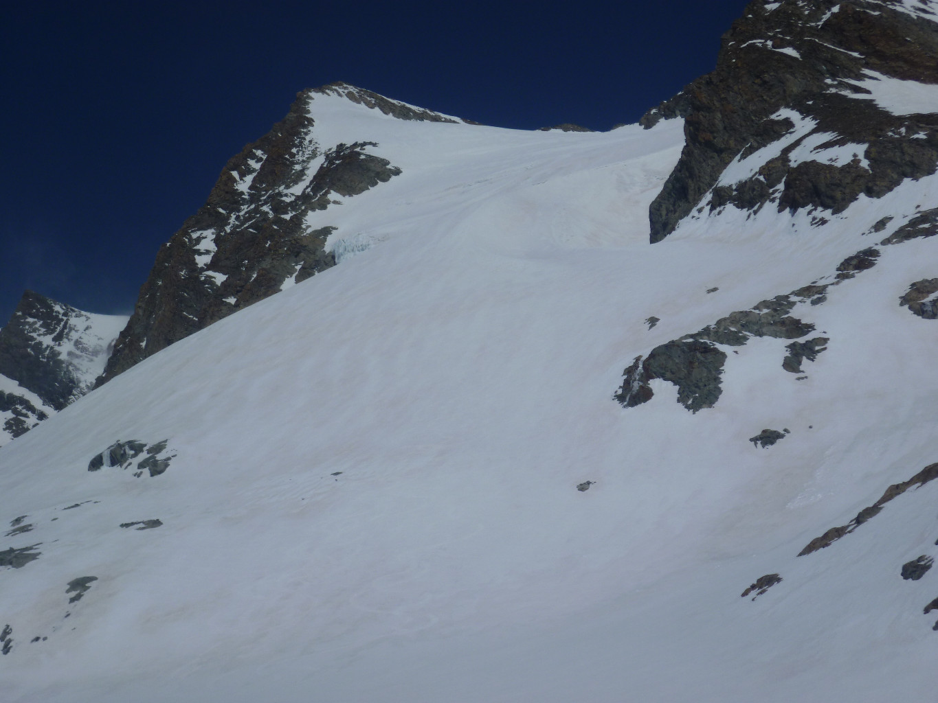 Descente sur le Kranzbergfirn