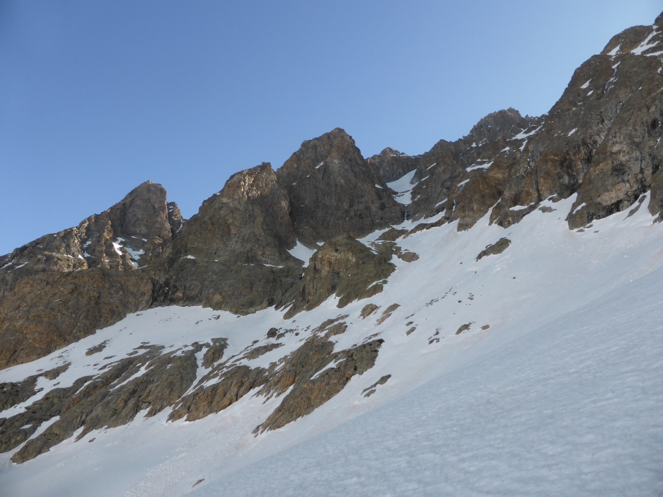Traversée des pentes médianes