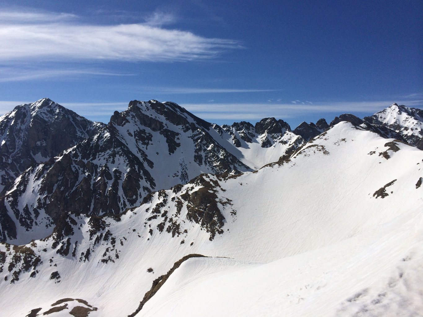 Vue du coste vers le monfaucon et l'arbizon