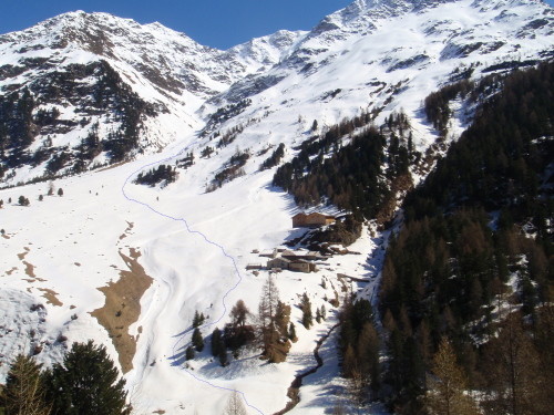 parte finale con le baite di Cerena