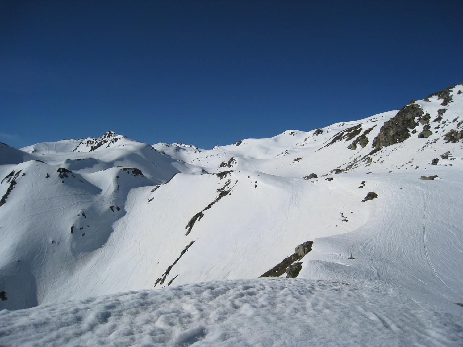 descente vers col du Teurre - vue vers la gratte