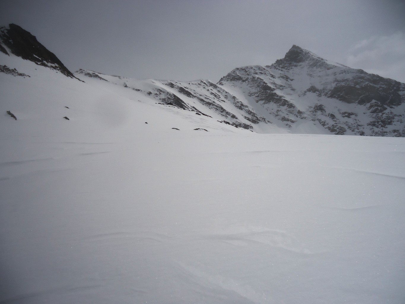 Untere Rotspitze: qui deviamo per un canale più diretto