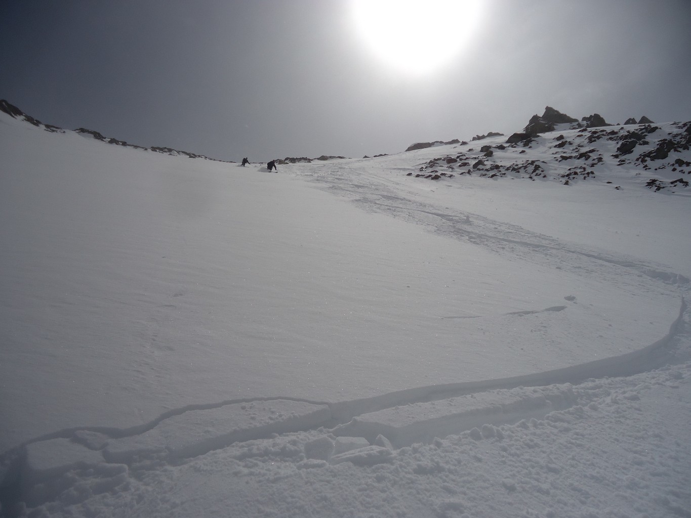Untere Rotspitze: discesa dal canale