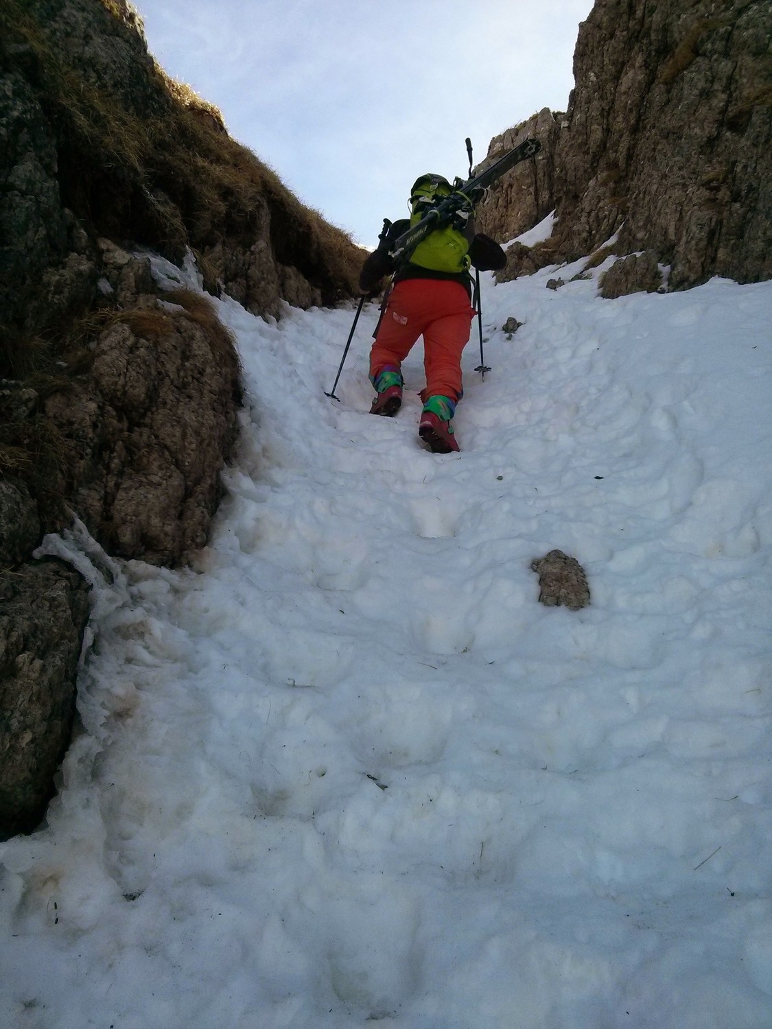 Dans le petit couloir avant le sommet