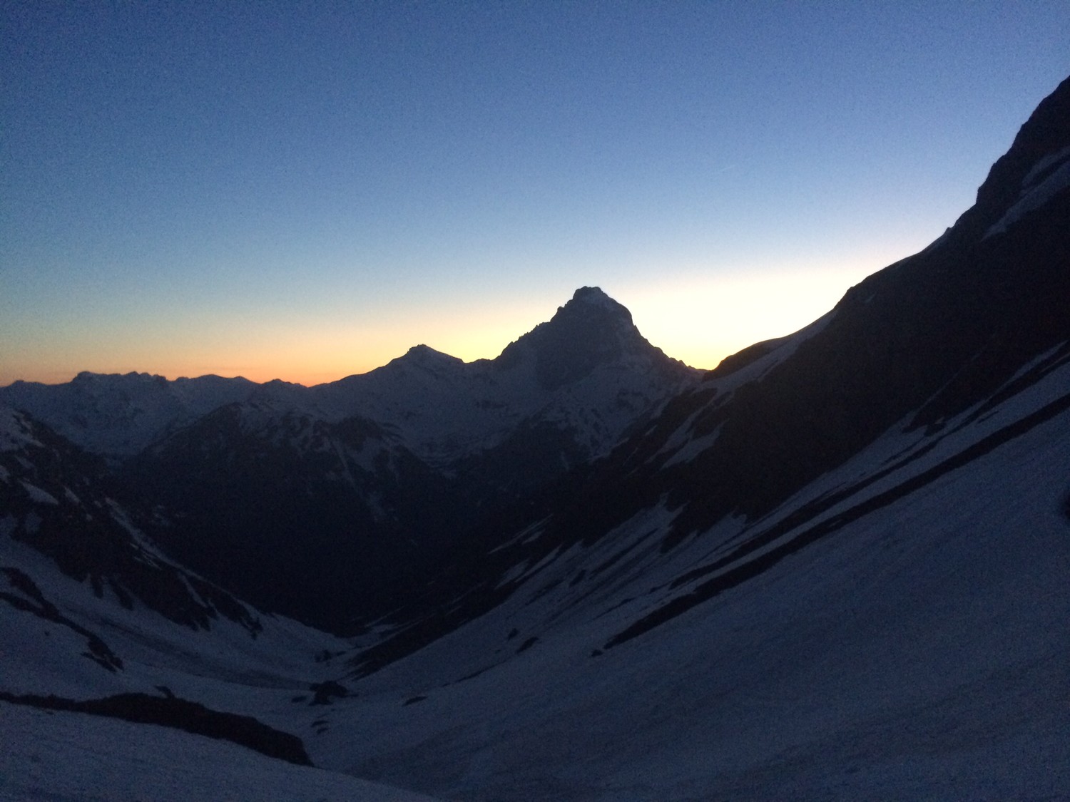 couché de soleil sur l'ossau