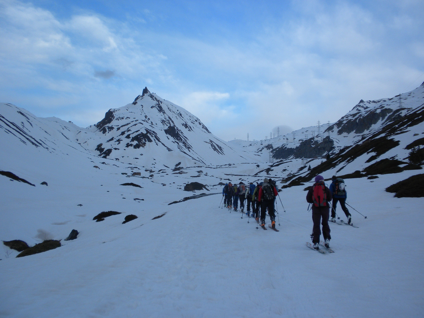 Remontée en direction du Nufenen