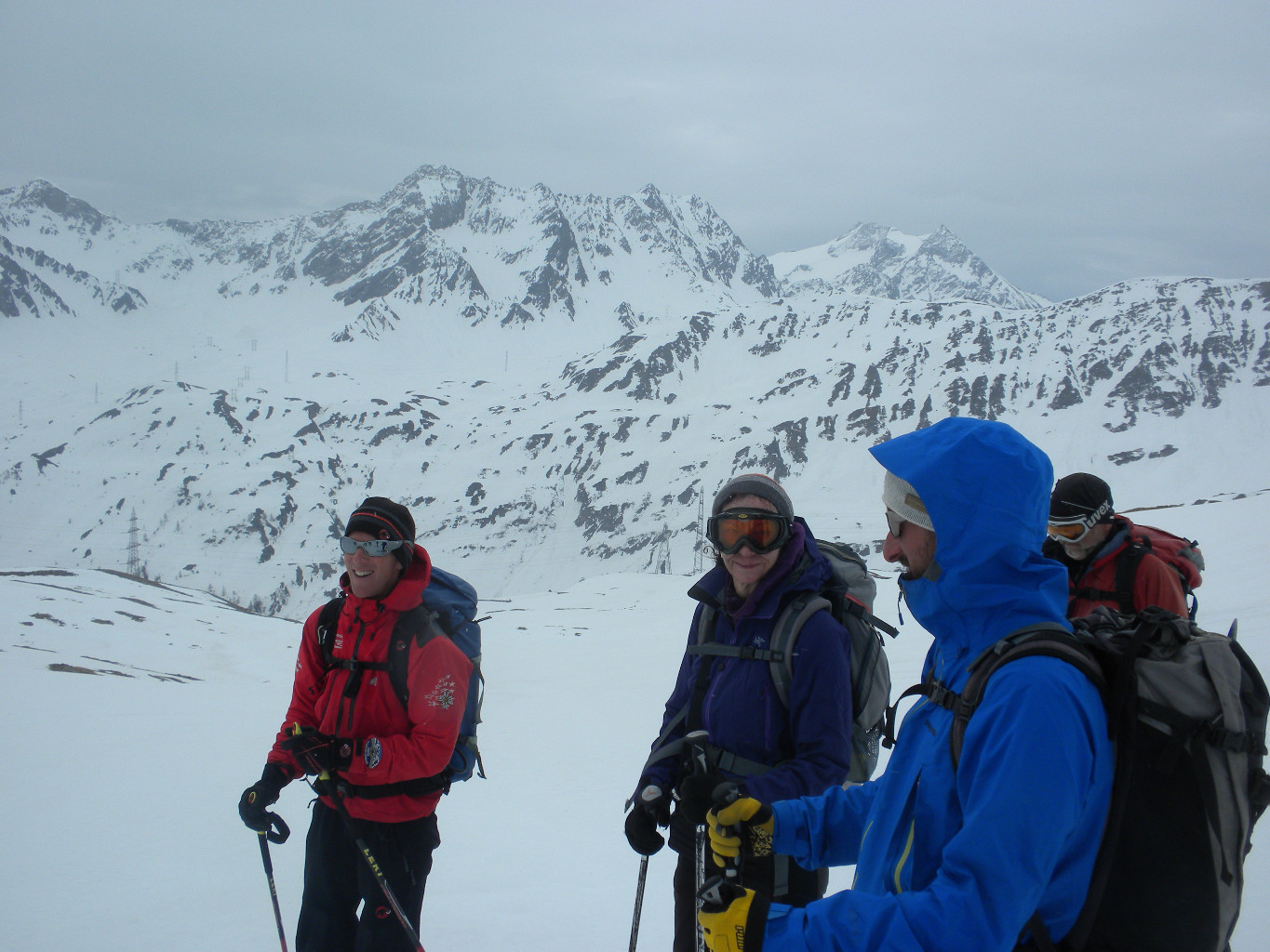 Début du cours de ski...