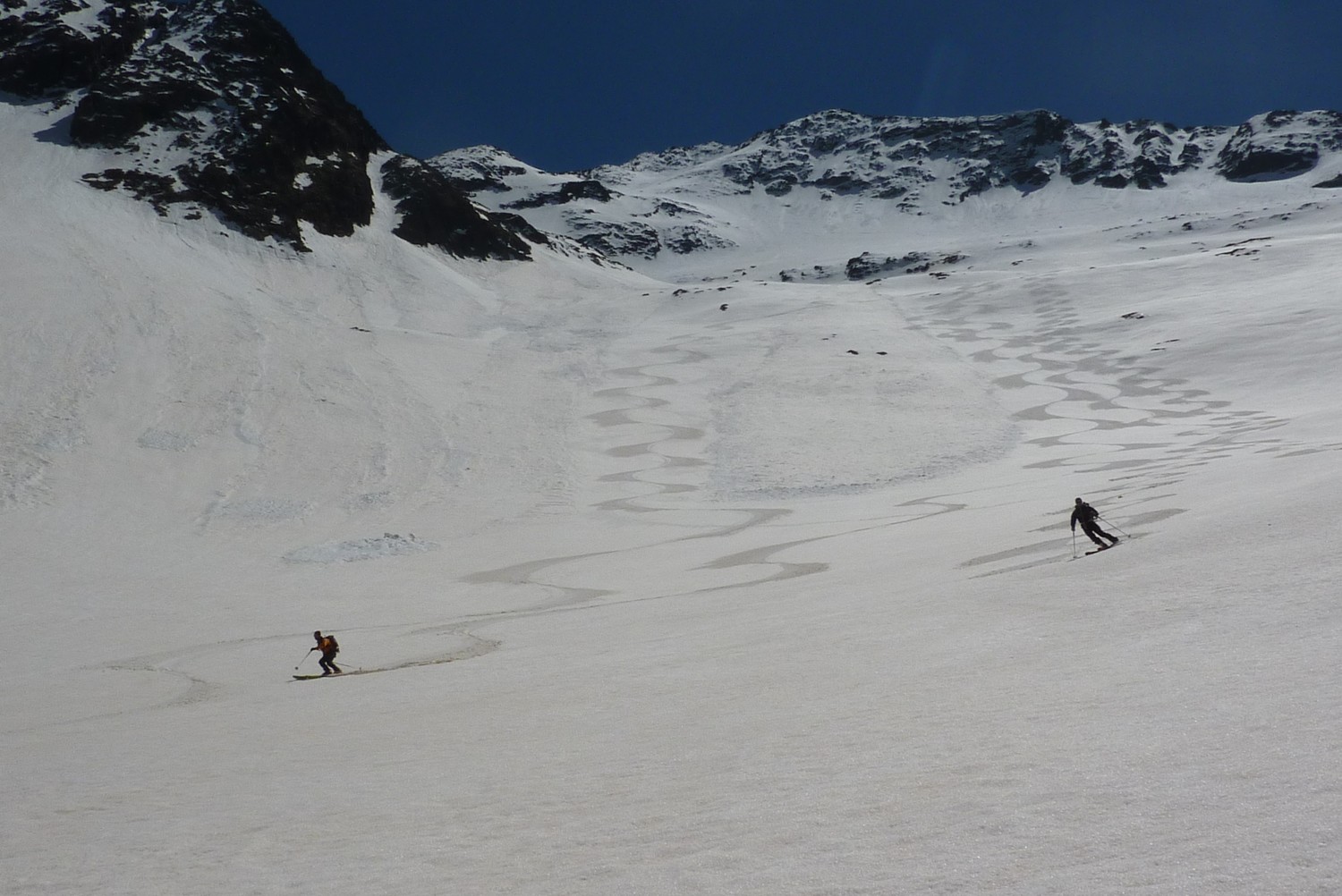 Très bon ski sous le lac du Lustou