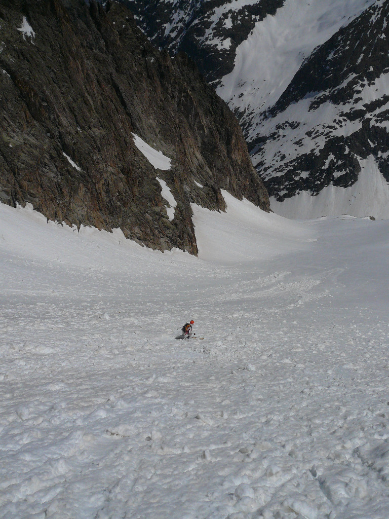Sous le col une belle pente mais transfo imparfaite