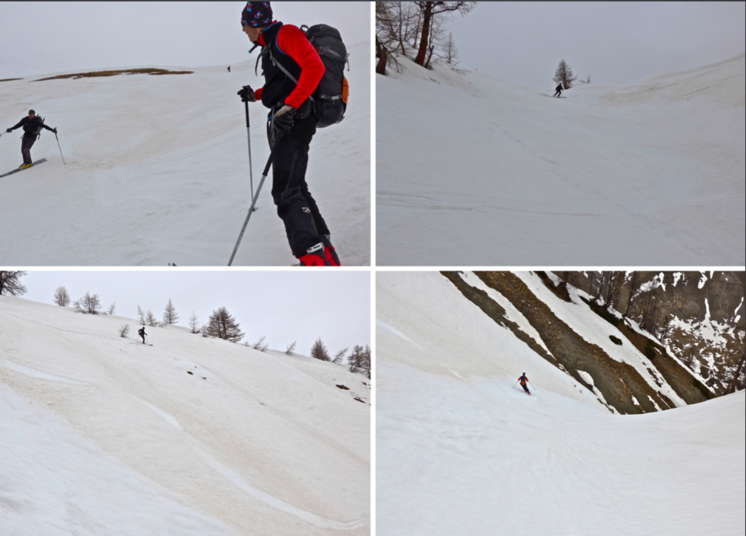 Descente sommitale à fond.