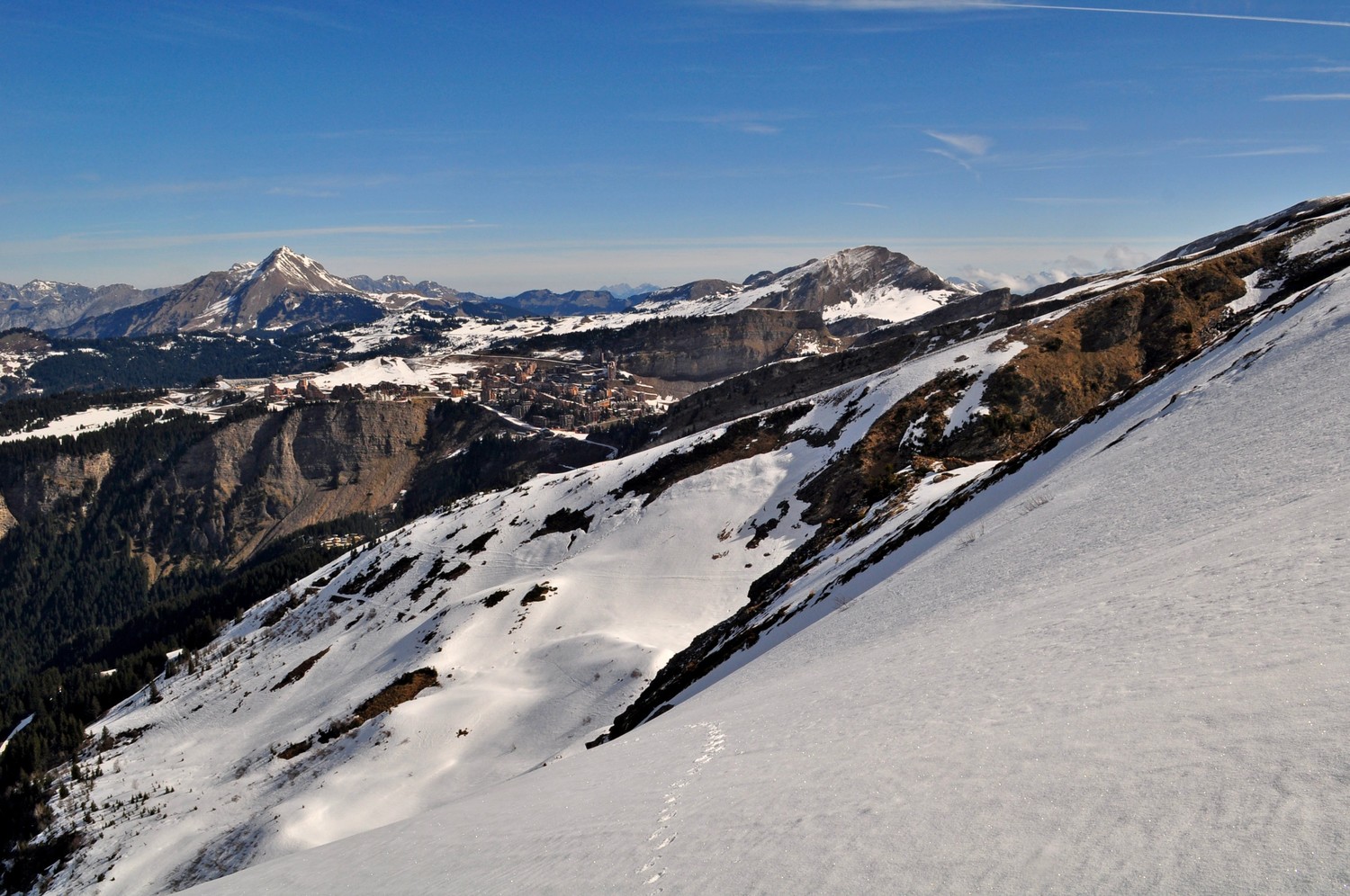 grange et avoriaz à la sortie de la partie raide