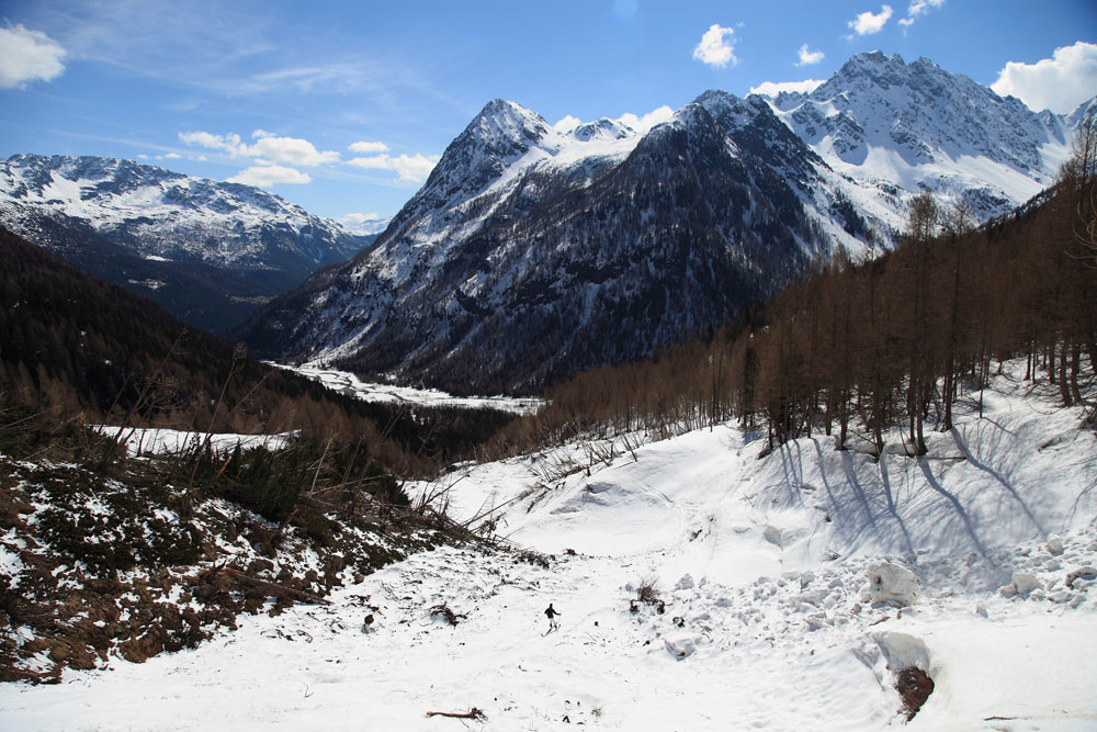 In discesa nella valanga