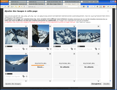 Upload des images avec barre de progression Upload des images avec barre de progression