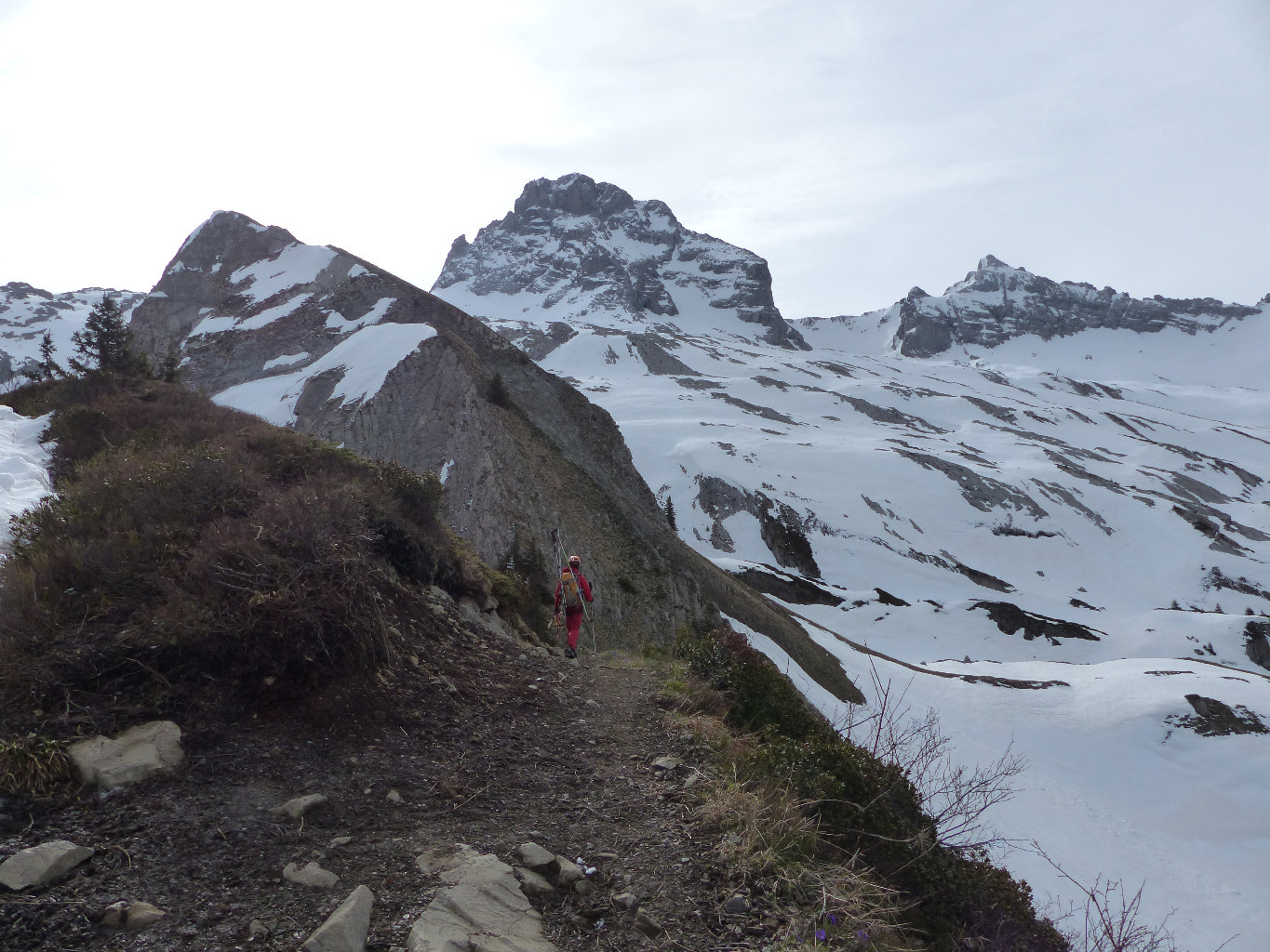 avant l'oulettaz, vue sur col des verts