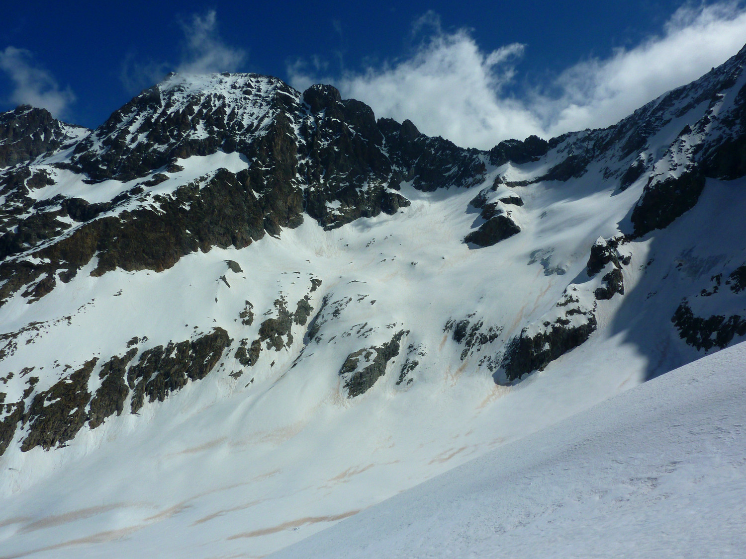 Enneigement du versant W du Col N de Clot Châtel