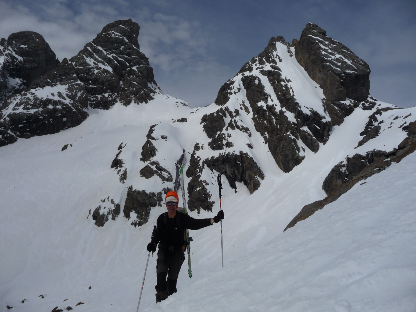 Loïc face au Col des Aiguilles d'Arves