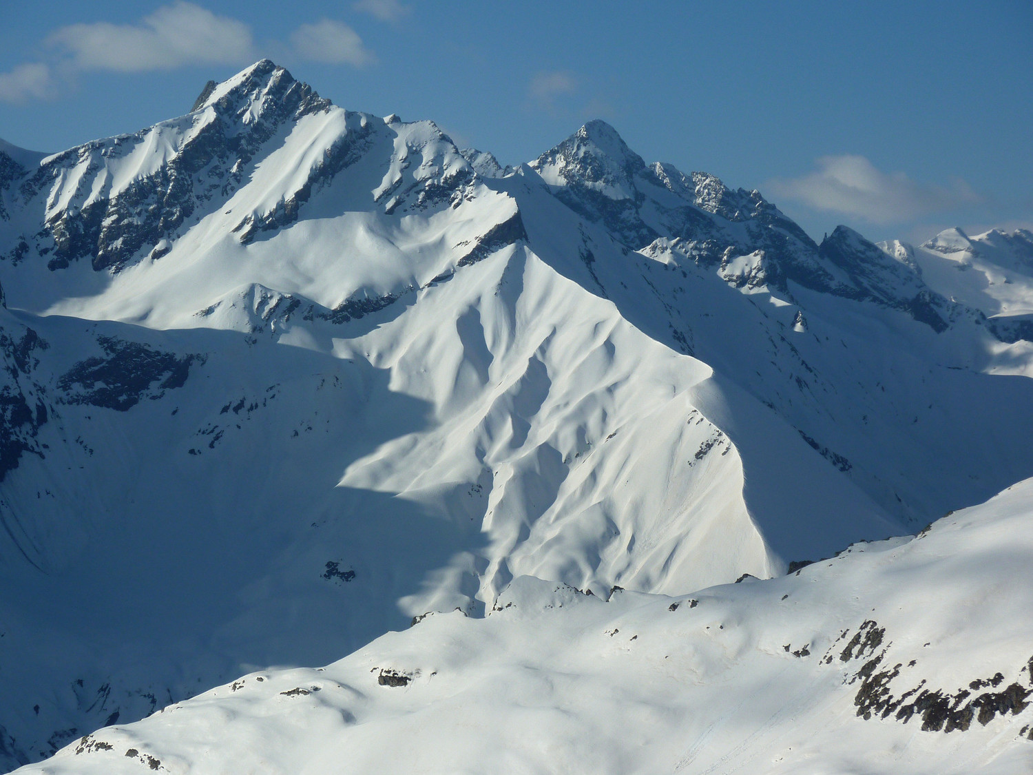 Aiguille de Morges : Face NE et Versant N