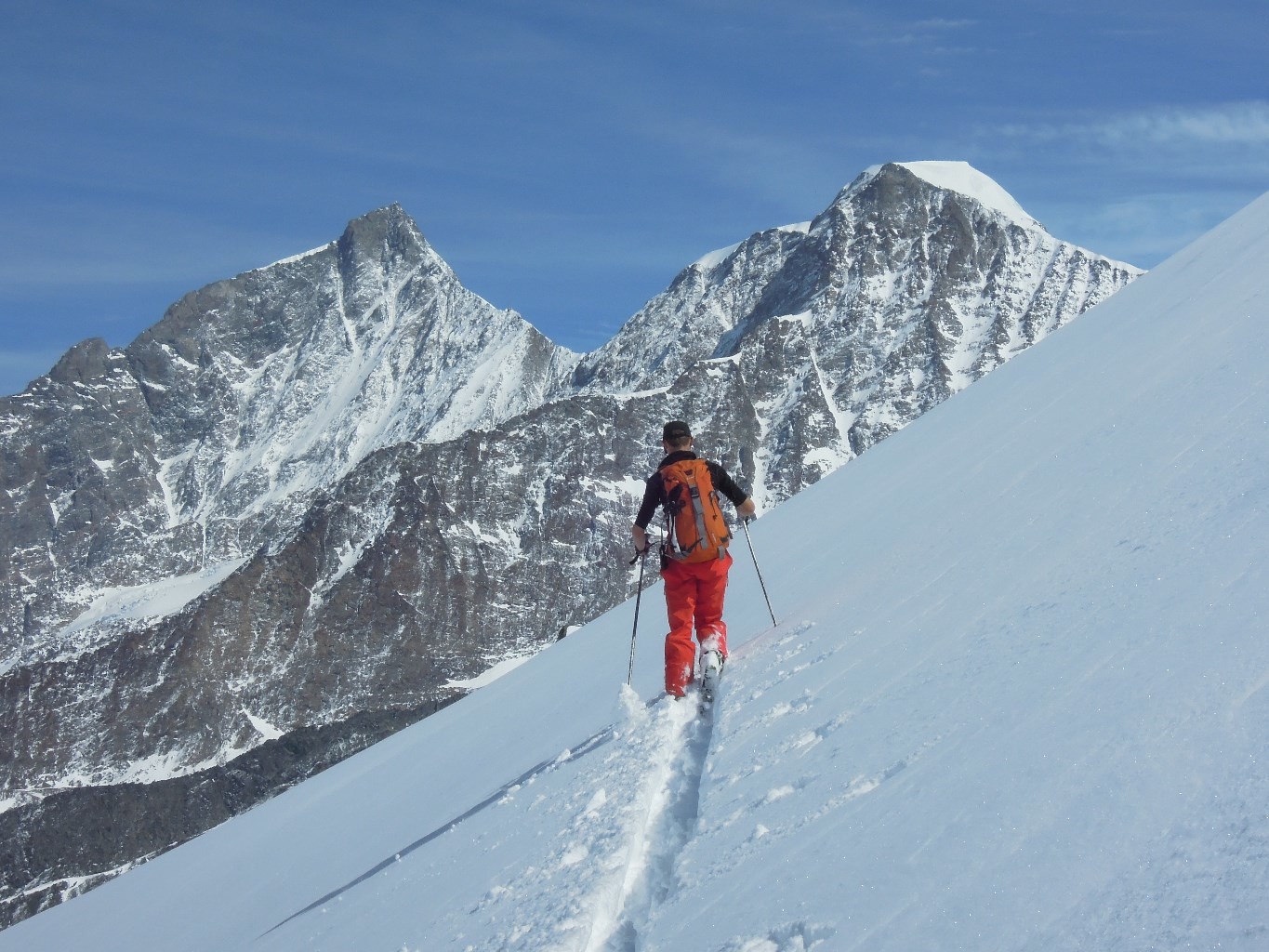 En direction de l'Alphubel et Täschorn