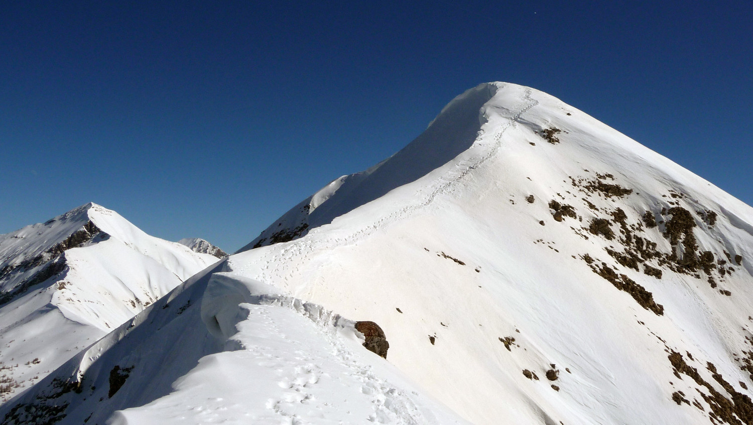 L'arête pour arriver au couloir