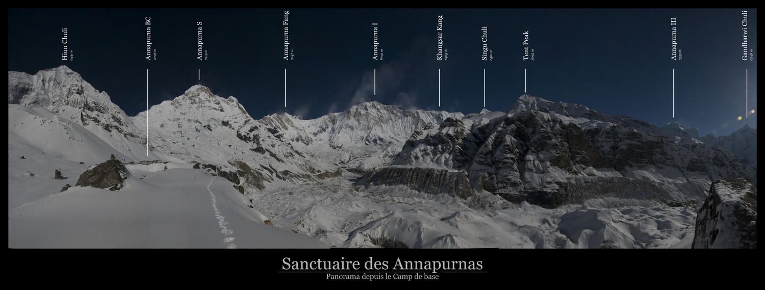 Panorama depuis le Camp de Base des Annapurnas