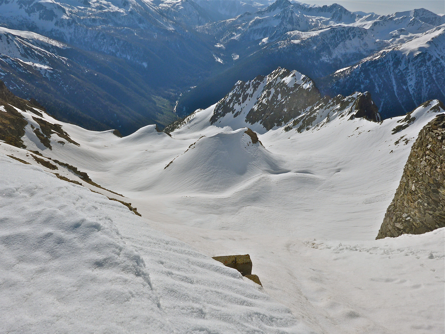 Le vallon de descente.