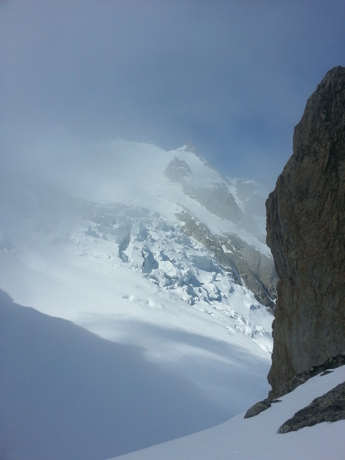 Au col, petit brouillard furtif