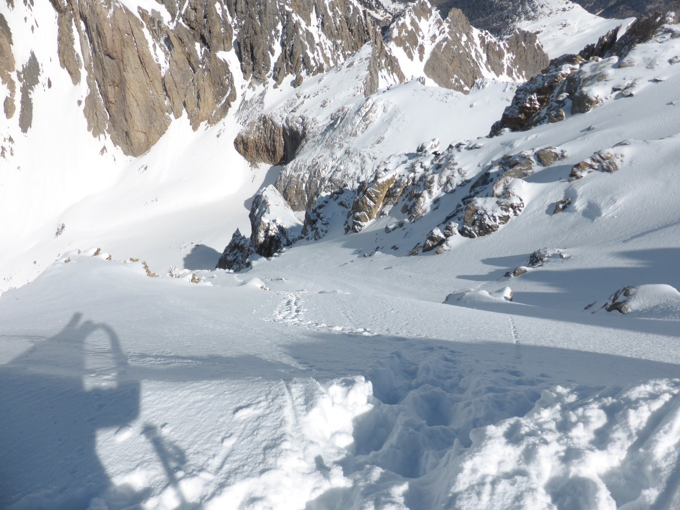 Du haut des pentes supérieures