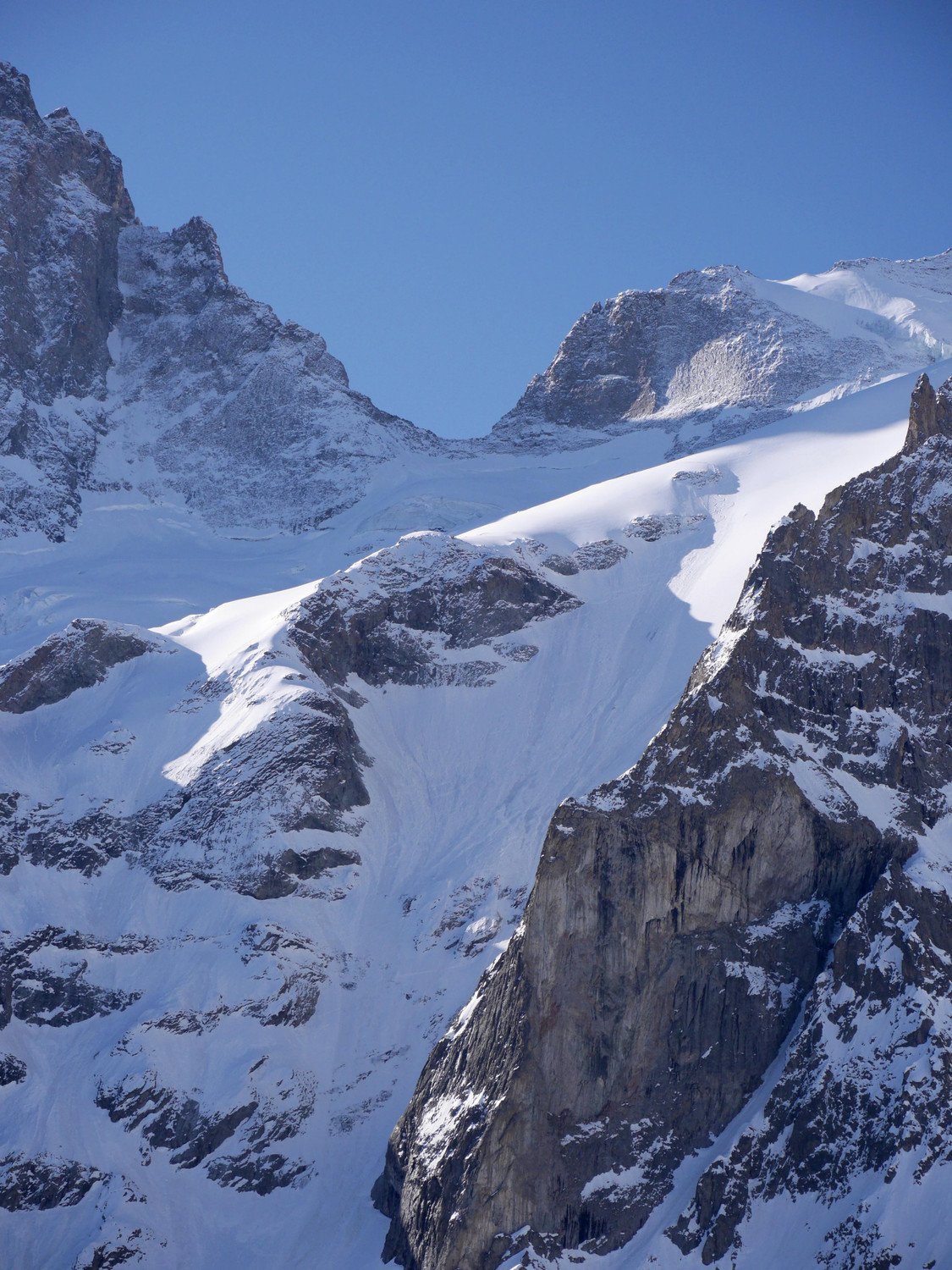 l'itinéraire, vu de l'intermédiaire à 2400m