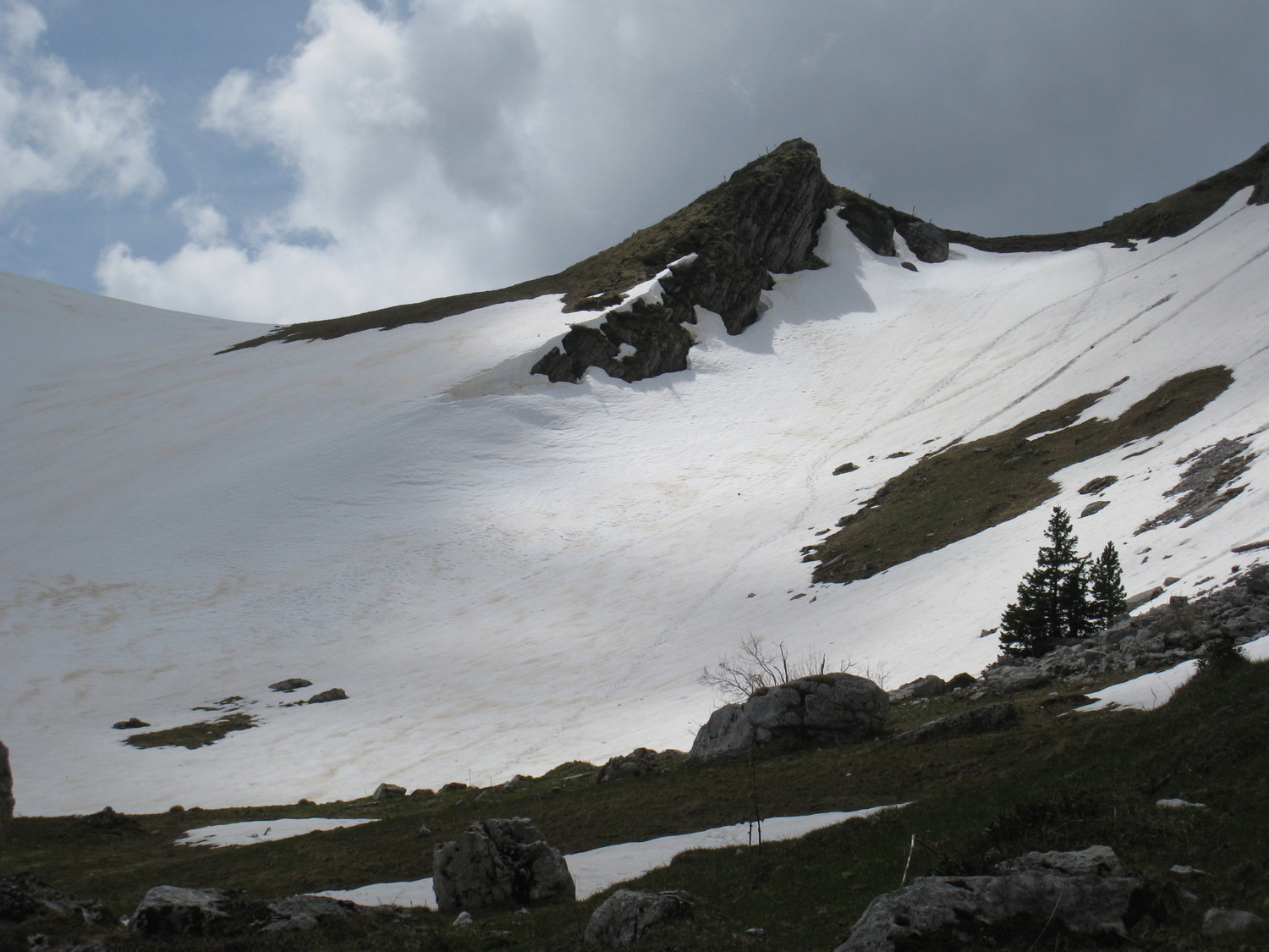 Rossanaz - nos trace de descente dans la combe Illette