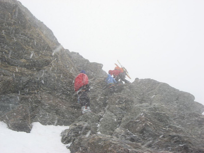 Descente en face sud du Col de la Grande Traversière