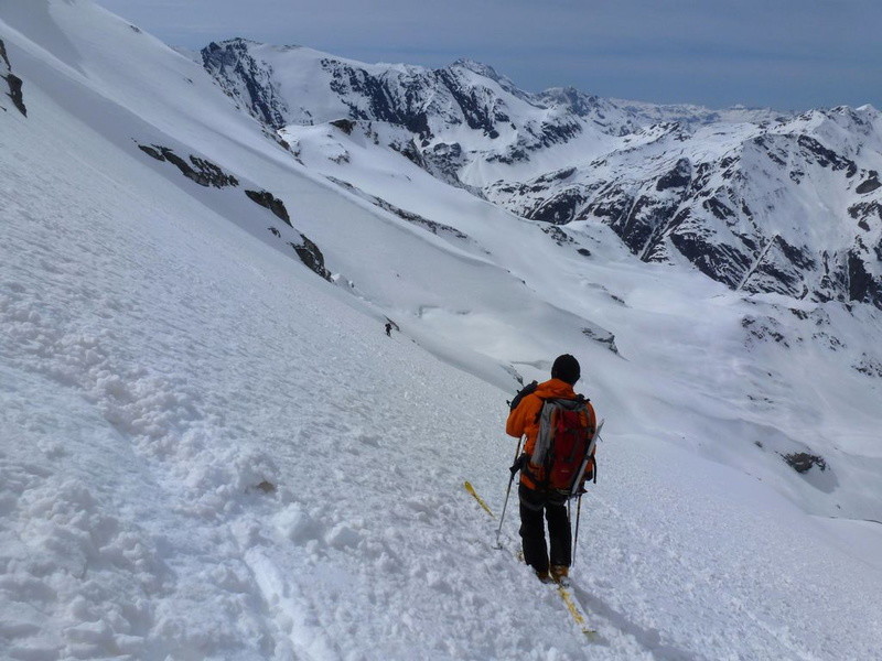 Descente en face NW de la Grande Rousse