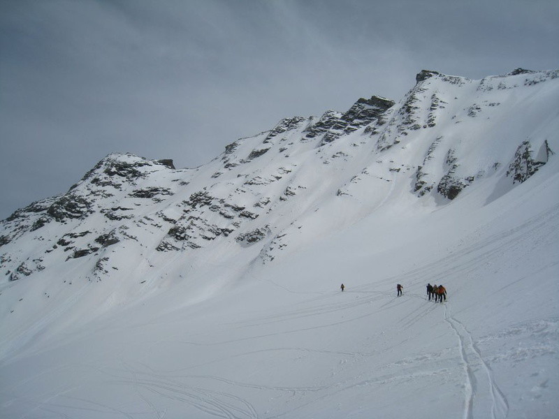 Face NW de la Grande Rousse, retour sur le glacier de Giasson