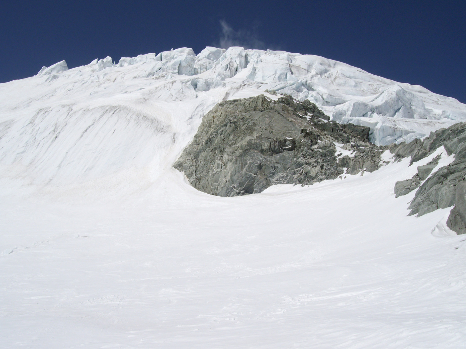 Chute de séracs, au col des Vignettes