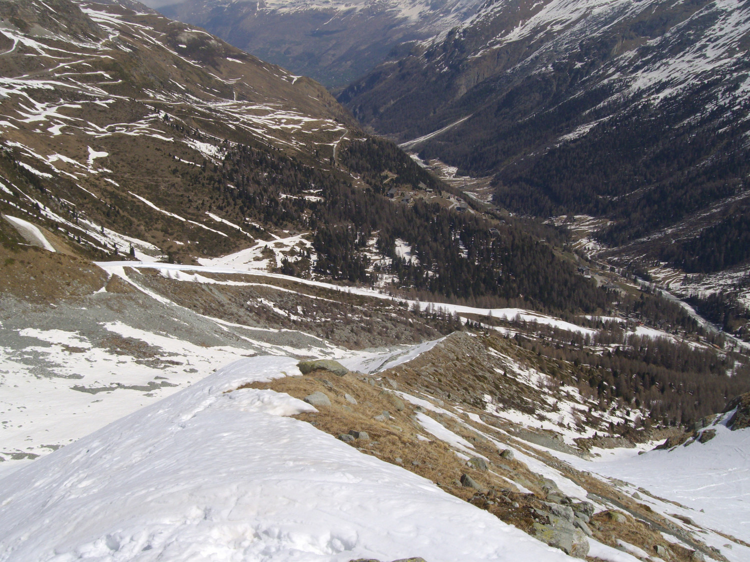 Piste pour redescendre à Arolla