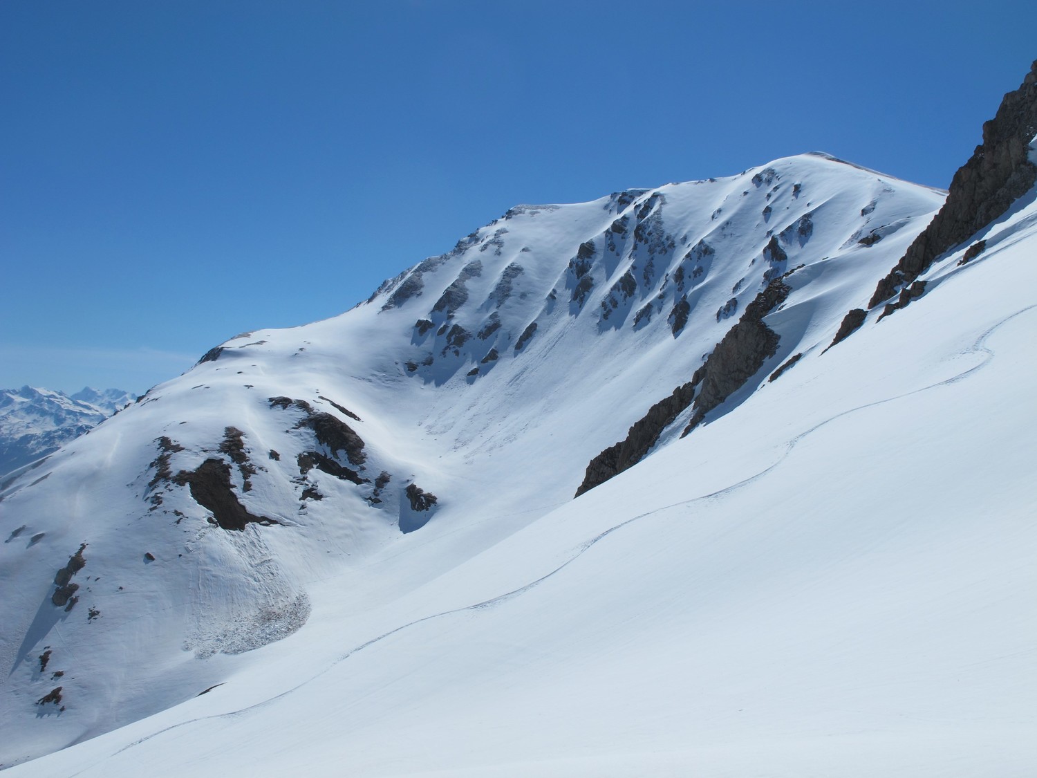 Face nord de la combe benite