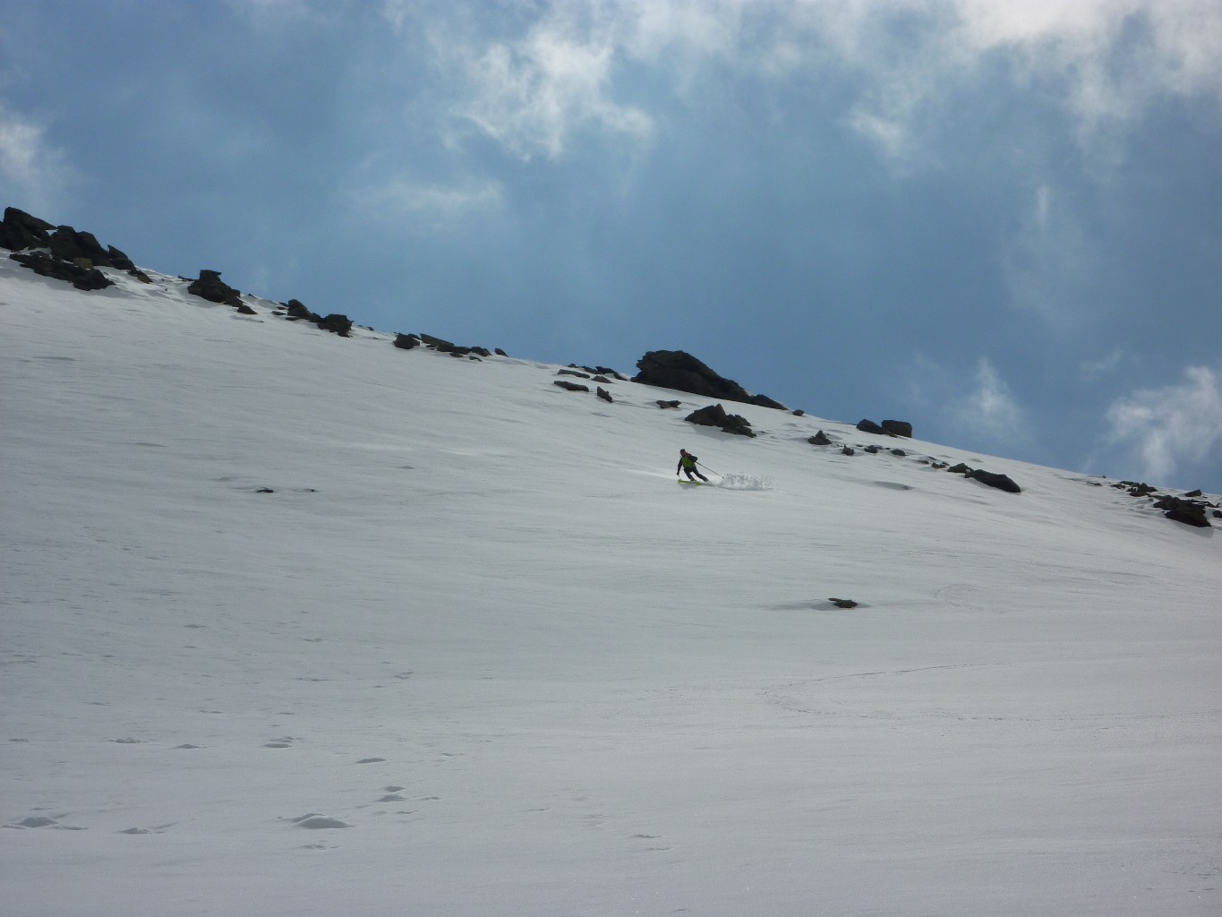 Discesa sotto la cima