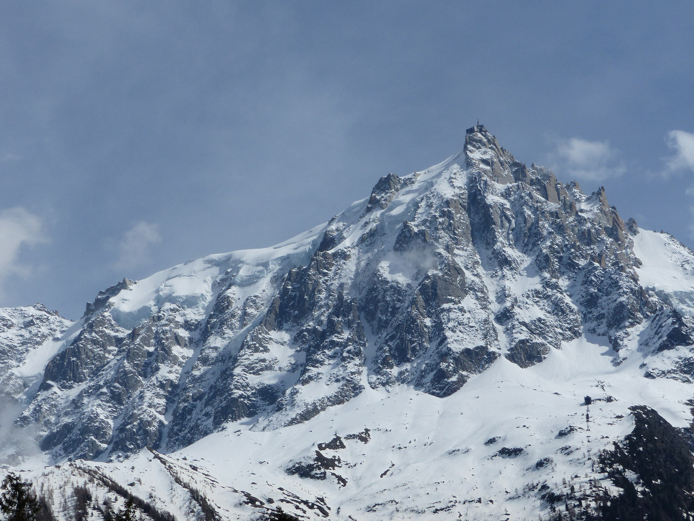 face nord aiguille du midi depuis les gaillands