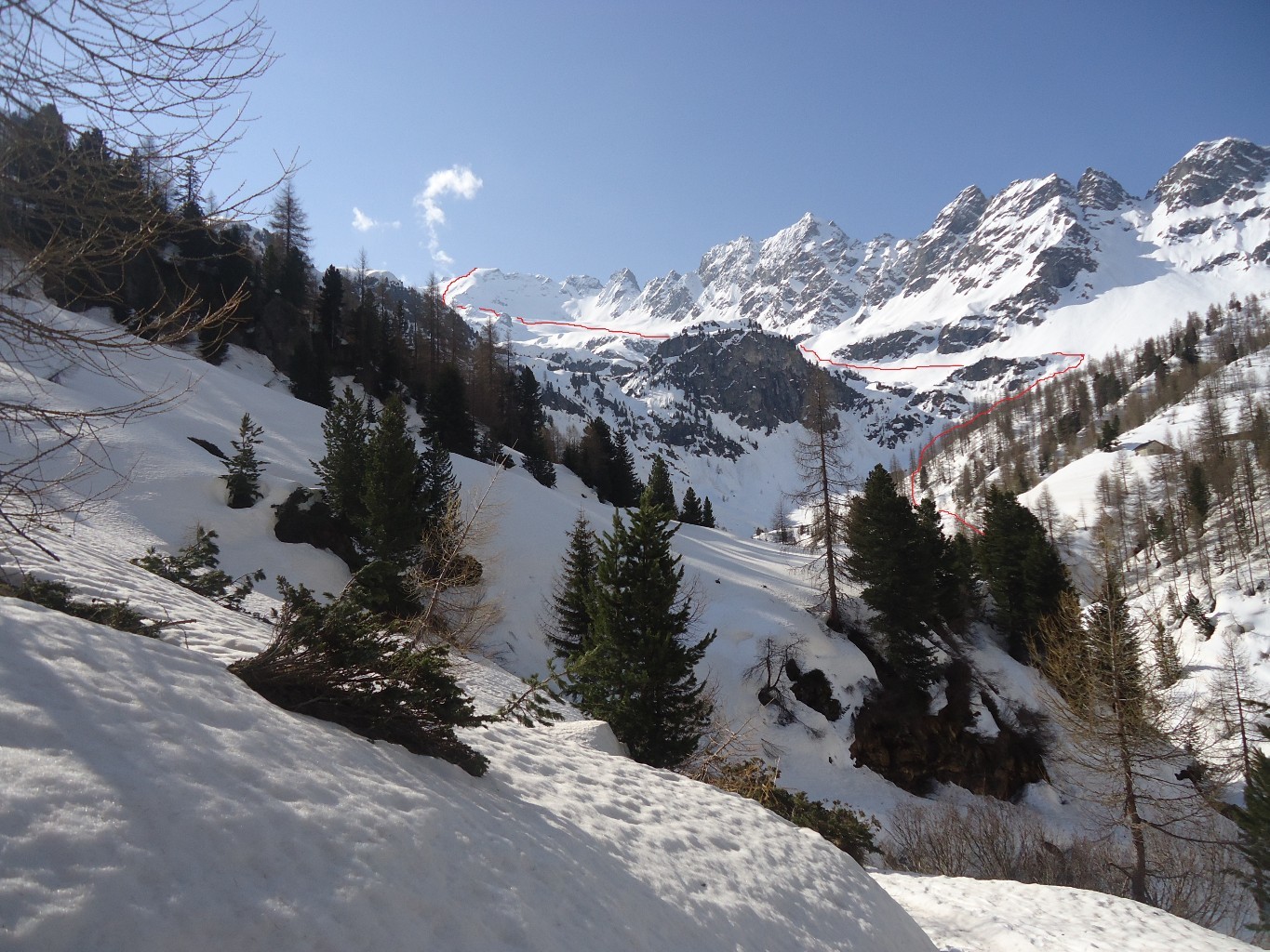 Cima di Piazzi: Parte dell'itinerario di salita dalla Val Cardoné