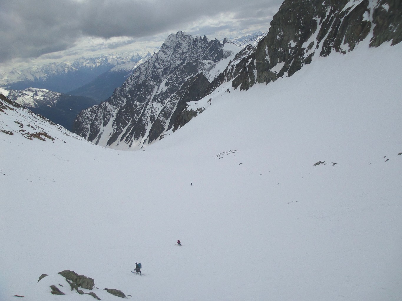 Descente du glacier du Chardoney