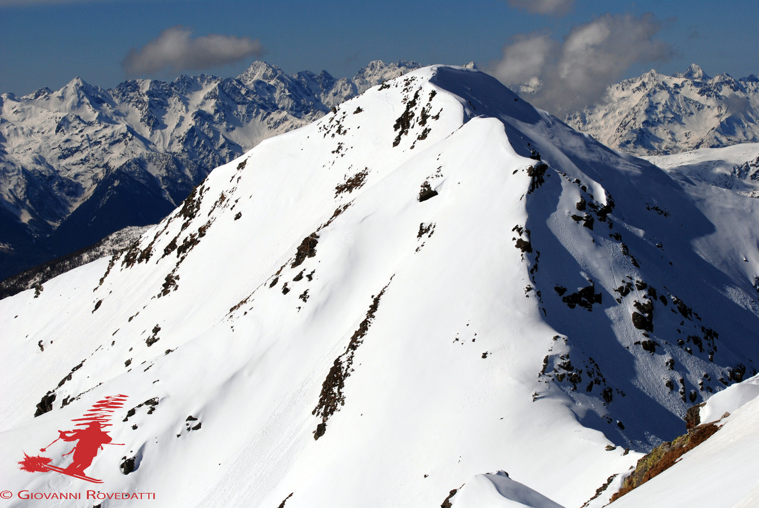 Il versante E del Piz Trevisina 2823m visto dal Il Sasso 2818m