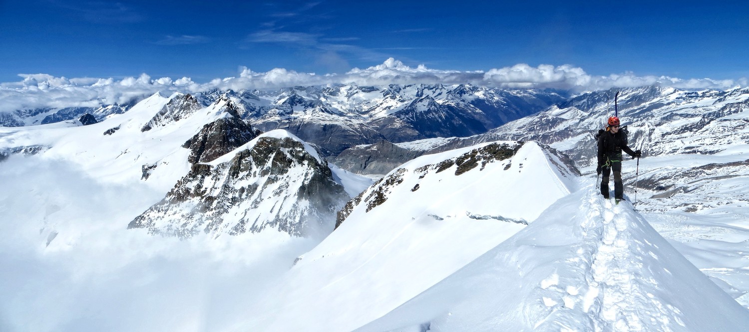 Arrivée au sommet de Castor