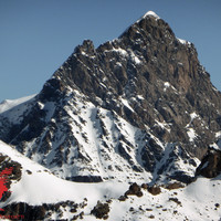 La parete SE della Cima Viola 3374m dal Il Sasso 2818m