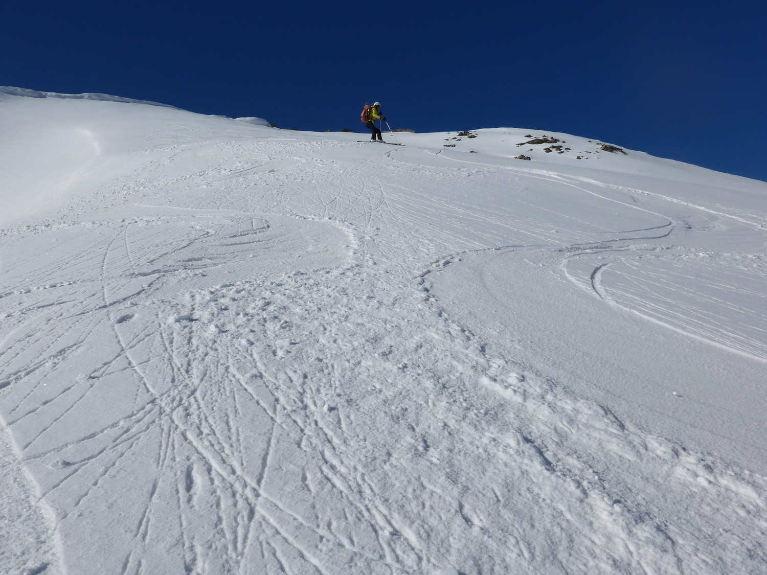 Descente sur le Lac de Pelouse, Gérard s'éclate.