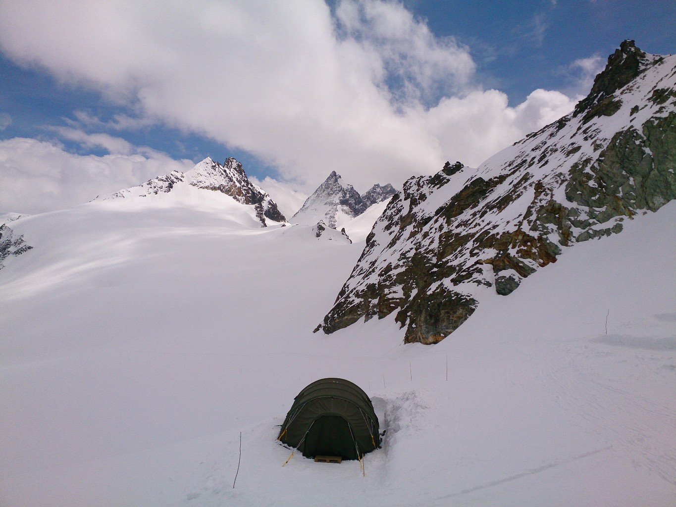 Les Dents de Bertol et les Bouquetins depuis le col