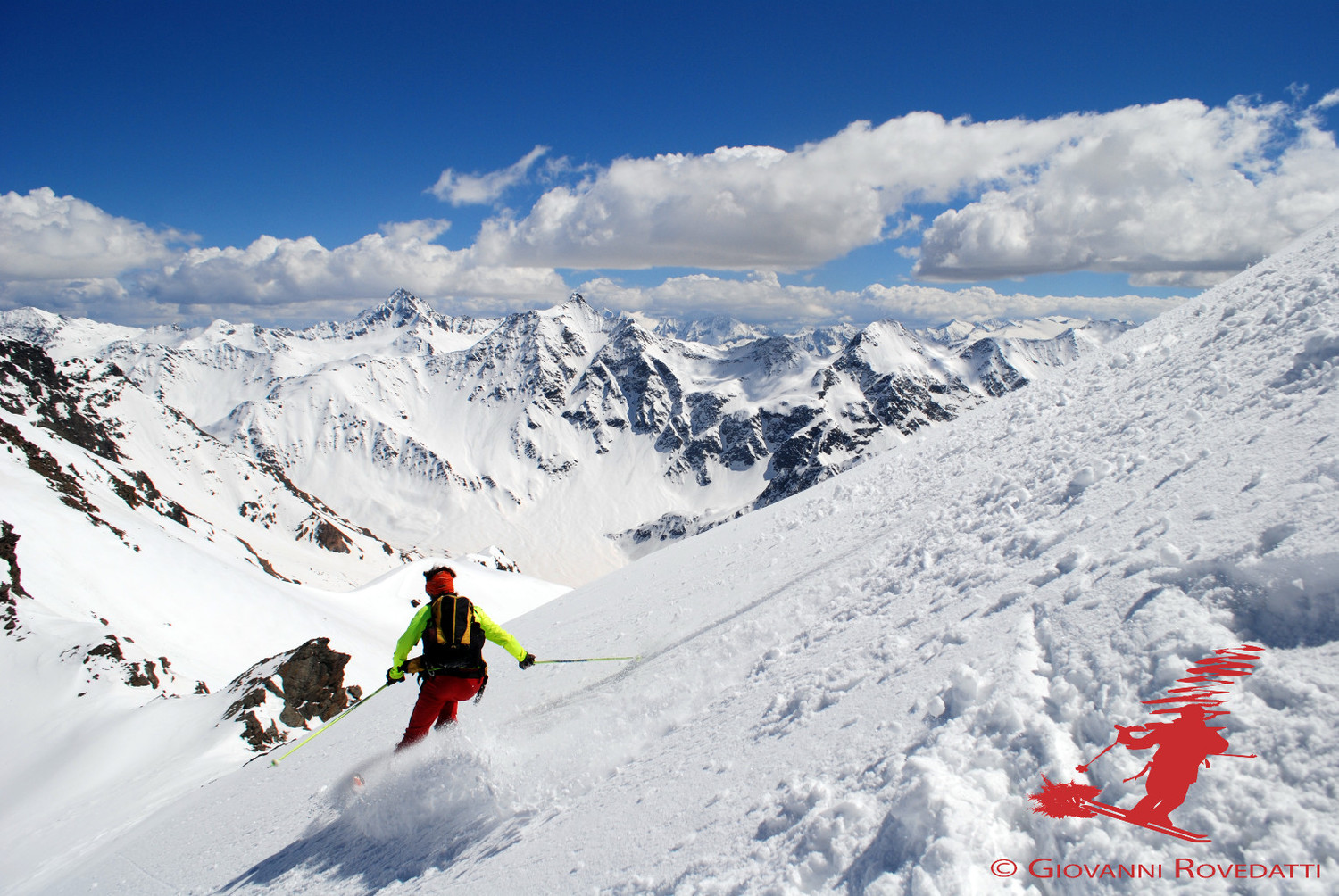 Giacomo in discesa dal Corno di Profa 3078m