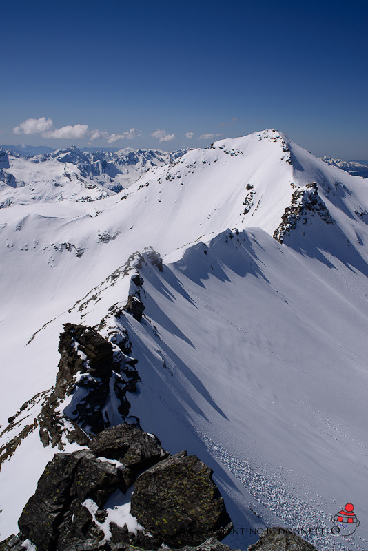 la cresta verso il Pizzo Sevino 3025m