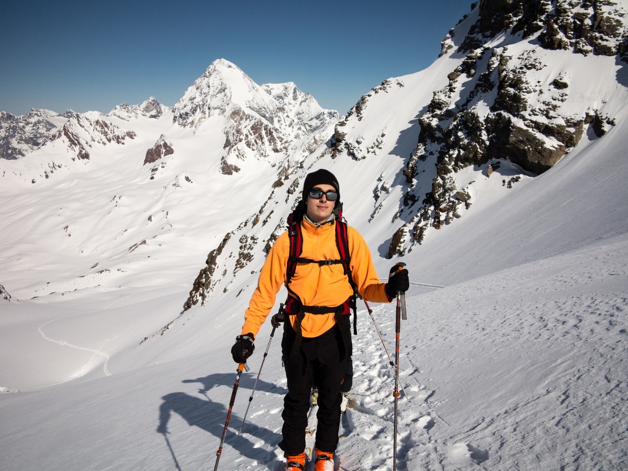 salendo per la vedretta del Cedec